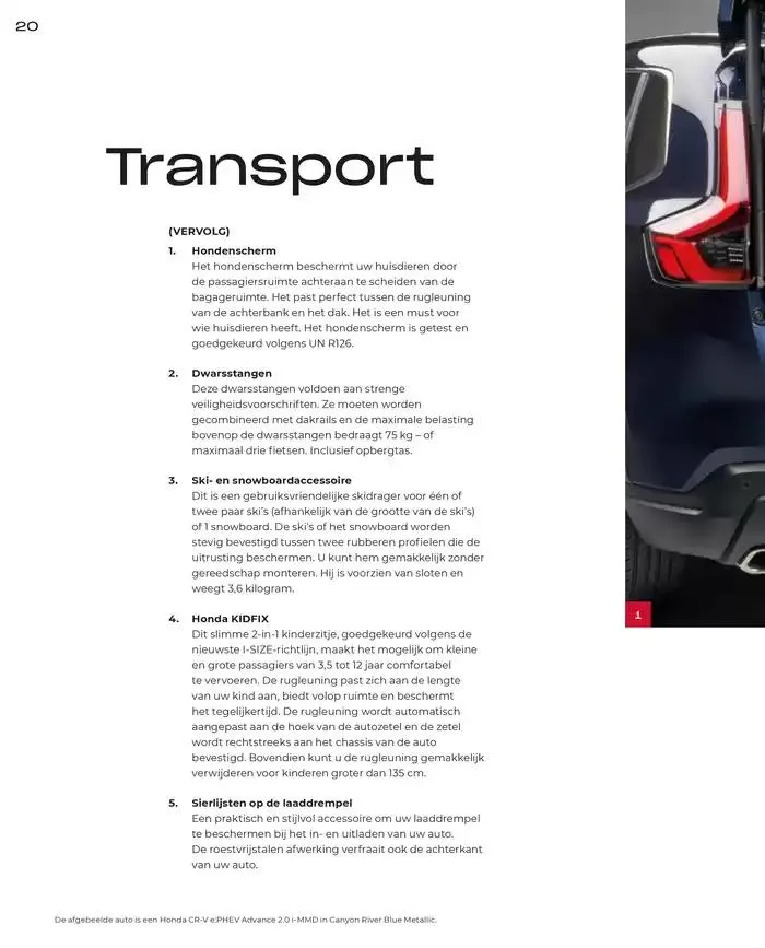 CR-V Accessories van 19 november tot 30 juni 2025 - Folder pagina 20