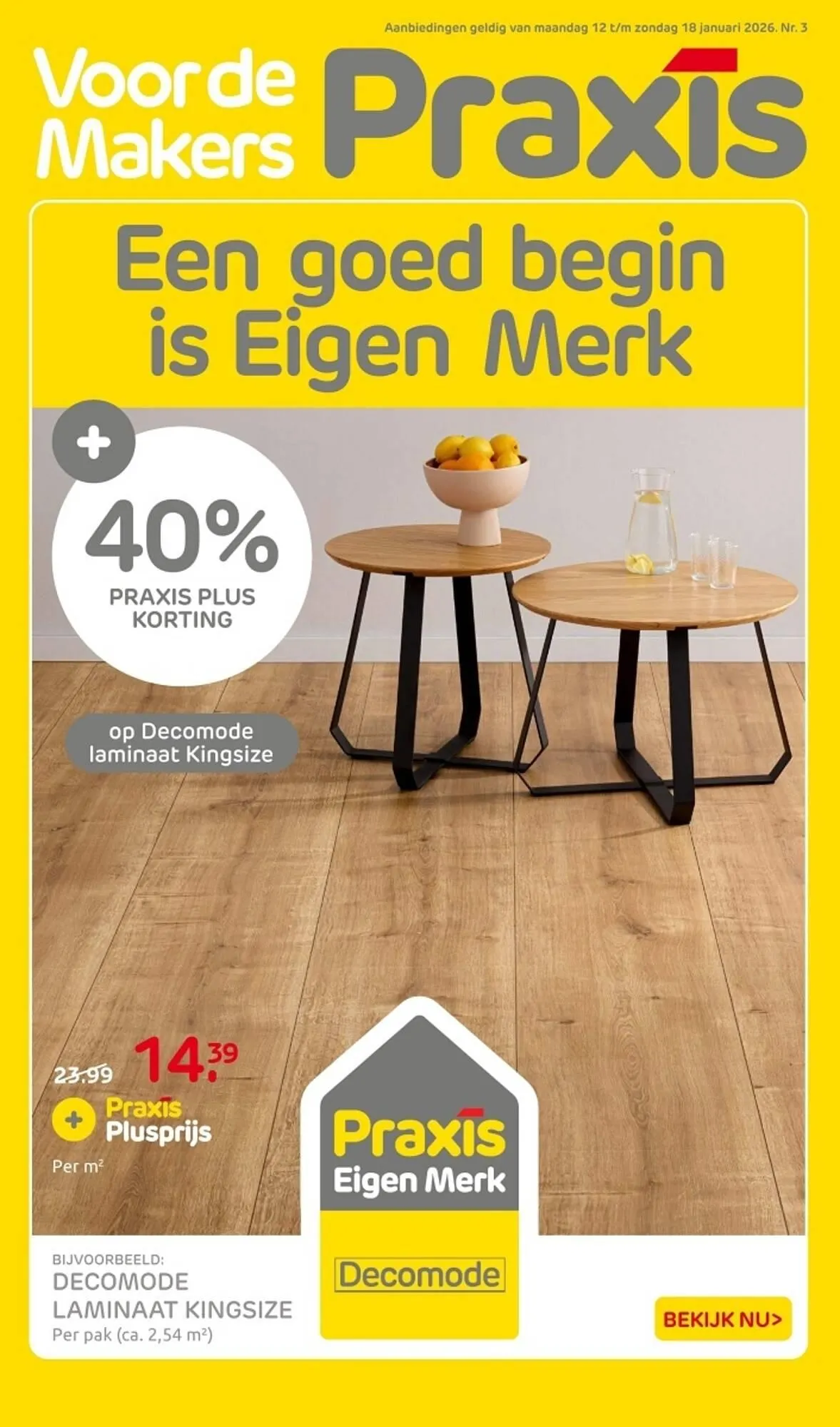 Praxis folder van 12 januari tot 18 januari 2026 - Folder pagina 1