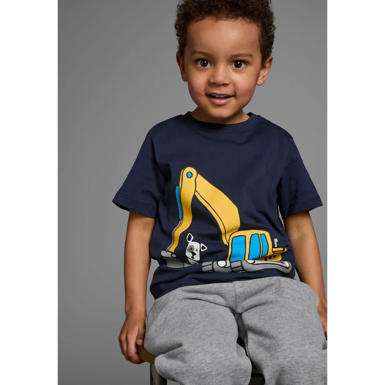 KIDSWORLD T-shirt Korte mouwen, basic pasvorm, met stijlvolle print, met ribboordjes