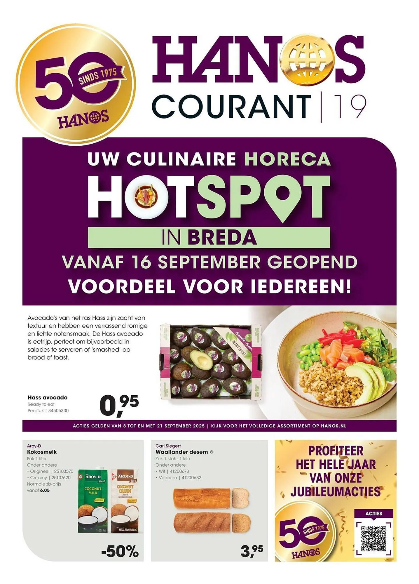 HANOS folder van 8 september tot 21 september 2025 - Folder pagina 1