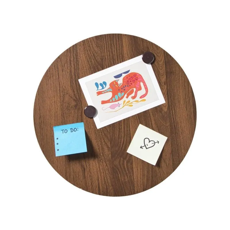 Magneetbord klein - bruin - ø40 cm