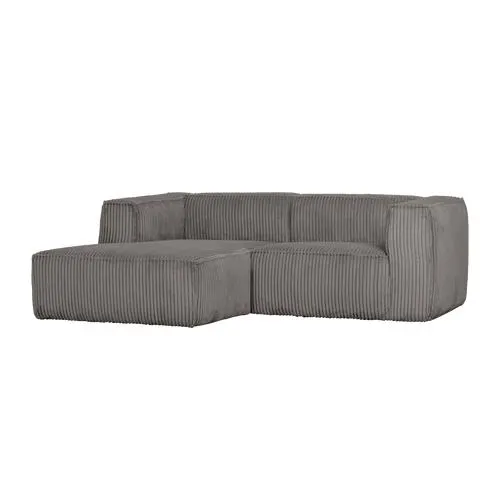 WOOOD chaise longue bank links Bean - Ribstof - Mud - 73x254x178