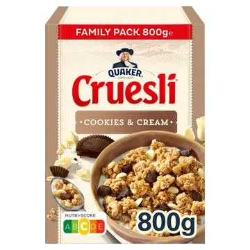Quaker Cruesli Cookies & Cream 800gr