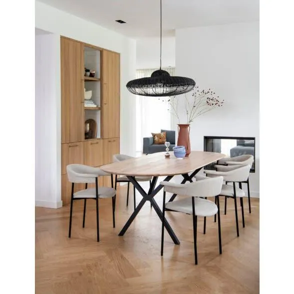 Eettafel - Casco 220 x 100 x 77 cm - Naturel