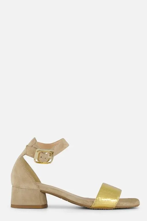 Sandalen beige Suede