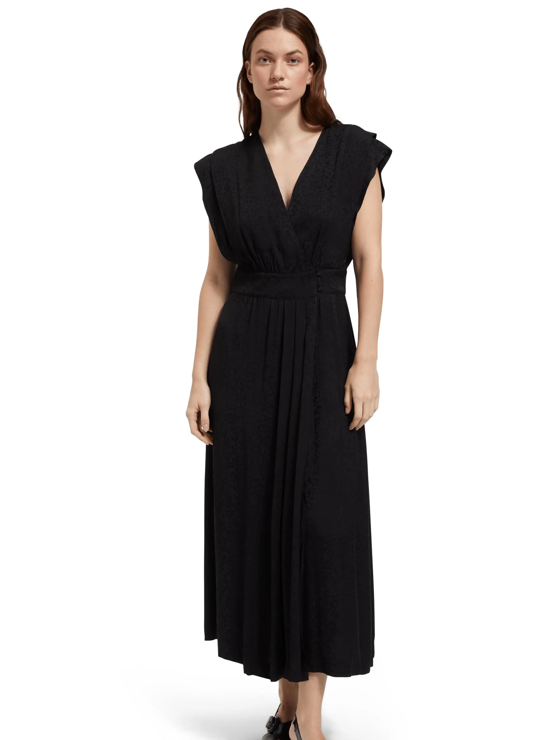Sleeveless wrap dress