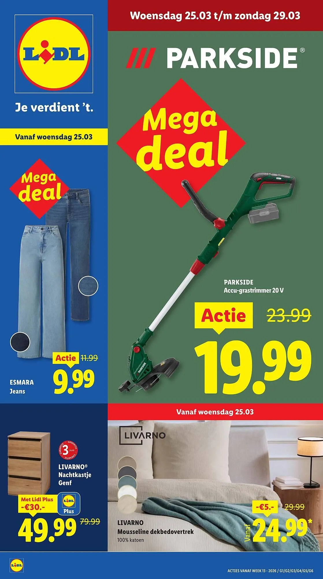 Lidl folder van 25 maart tot 29 maart 2026 - Folder pagina 1