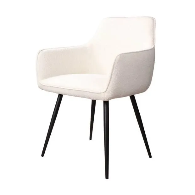 Ravi 3.0 eetkamerstoel boucle - wit