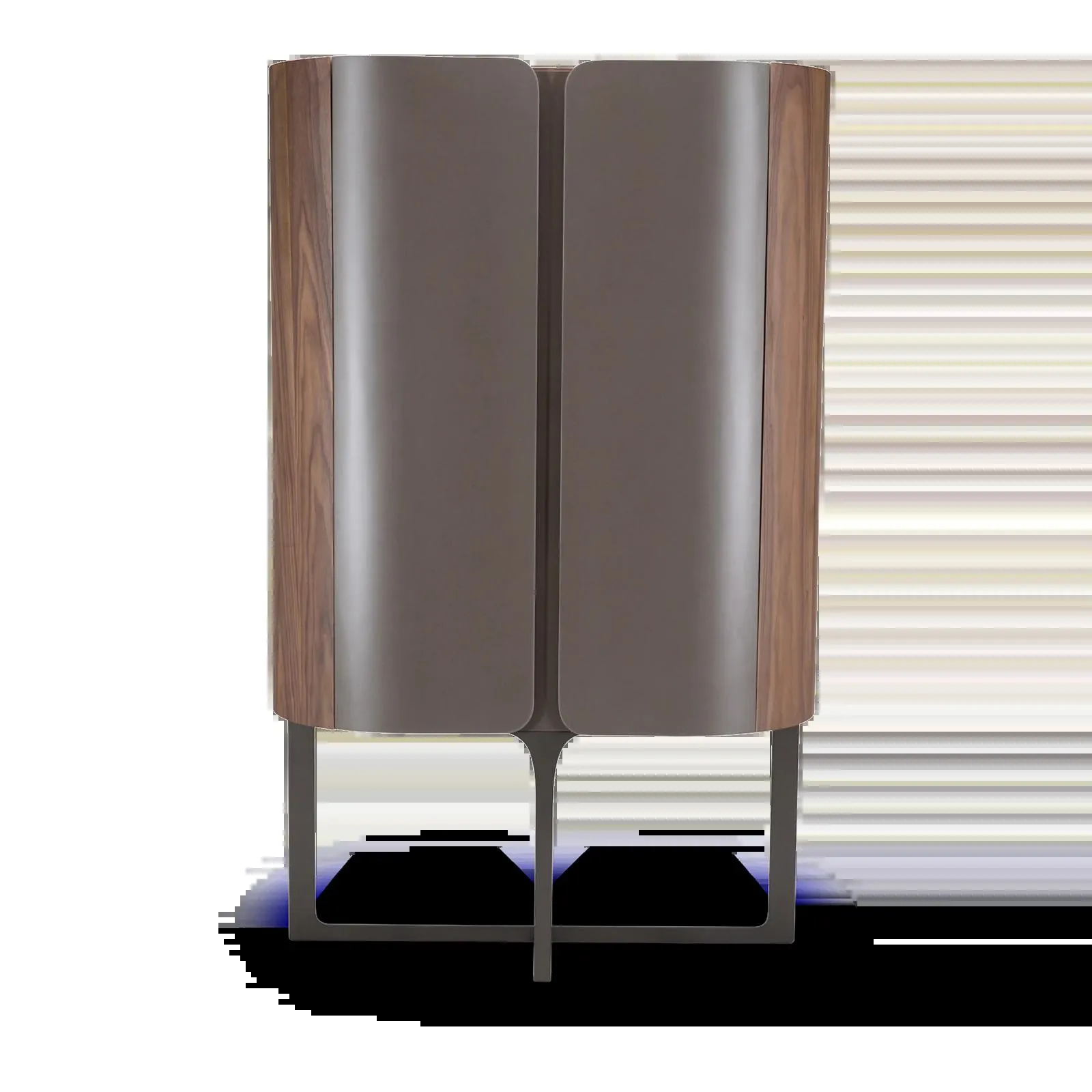 Wandkast (hoog - poot: bronze) Fidenza - Walnoot