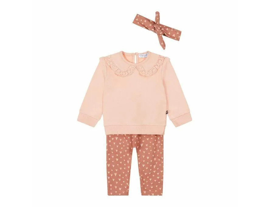 Set 3-delig | Shirt + Legging & Haarband Dirkje DICAUG23 Soft Pink