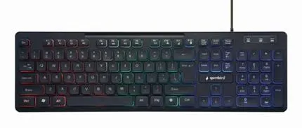 Gembird Multimedia Toetsenbord USB Regenboog Backlight