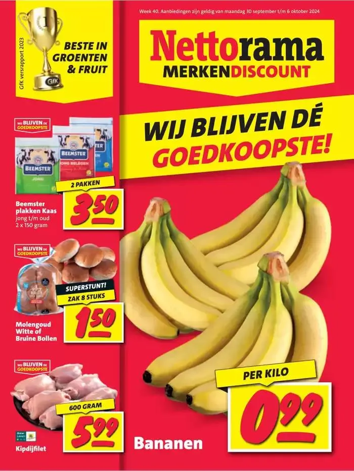 Folder Nettorama van 30 september tot 6 oktober 2024 - Folder pagina 1