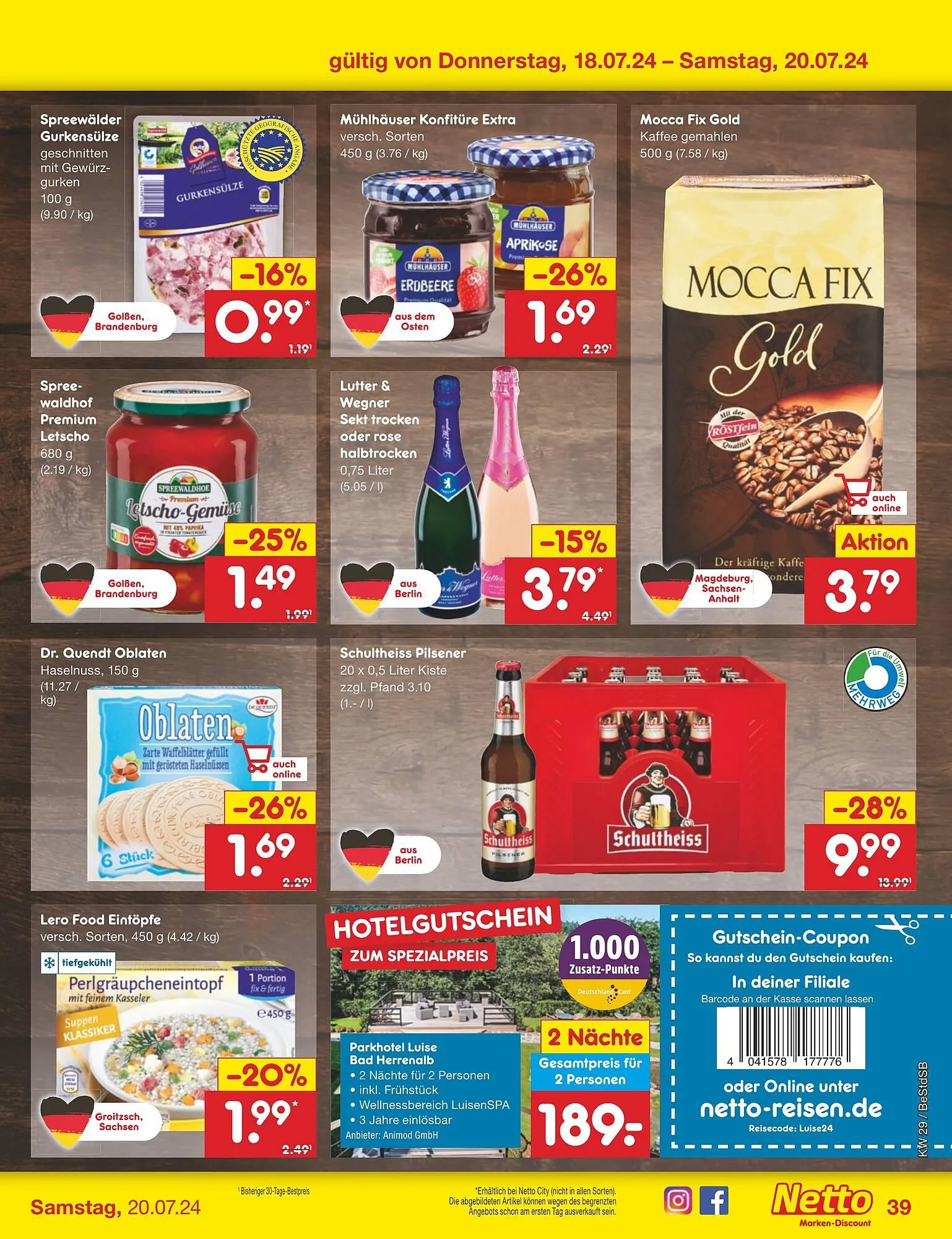 Netto Marken-Discount DE folder van 15 juli tot 20 juli 2024 - Folder pagina 45