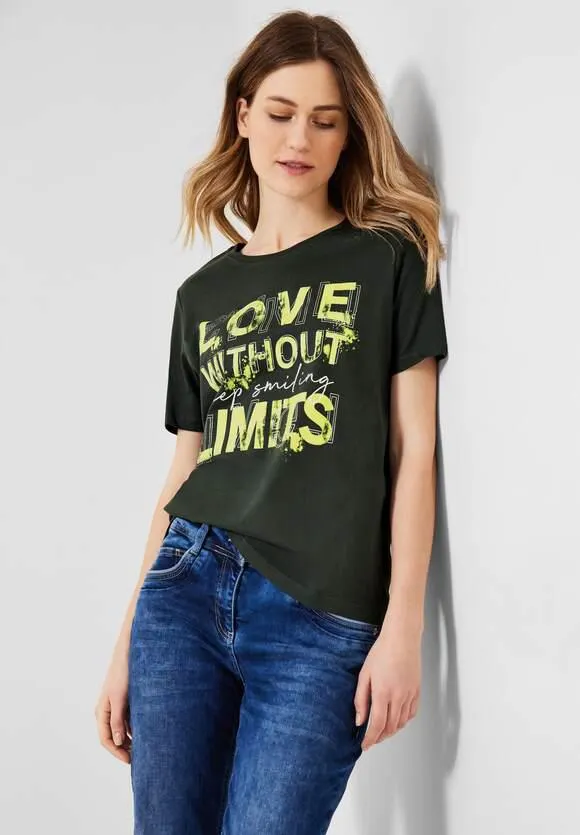 Basic shirt met print op de voorkant