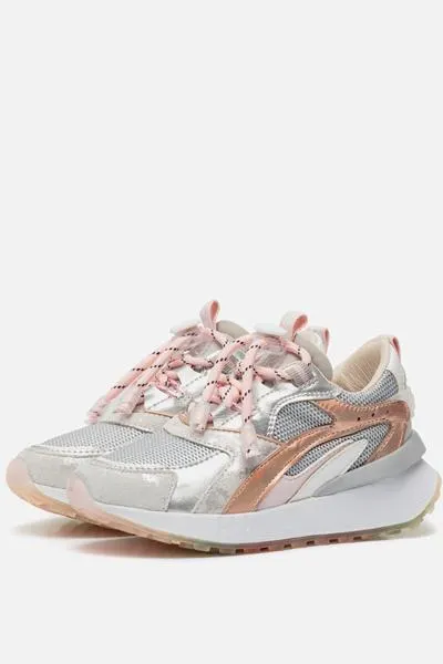 Barst! Sneakers zilver Leer