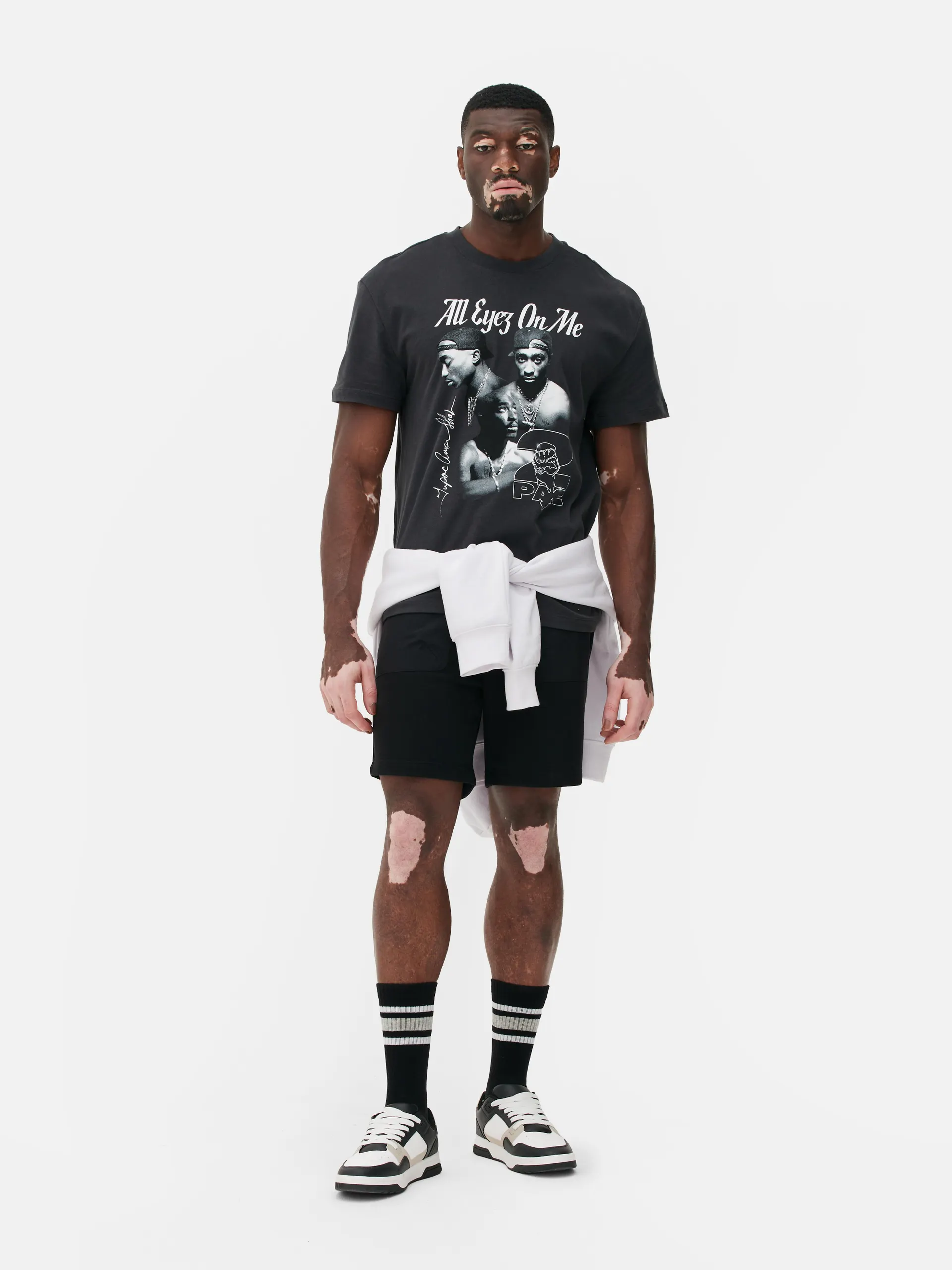 Camiseta gráfica de manga corta de Tupac