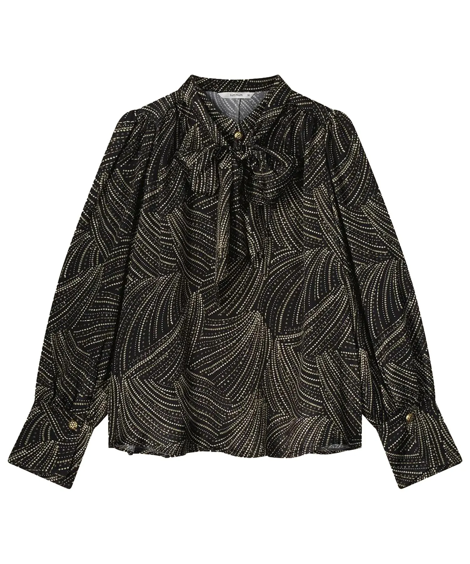 Summum silky blouse print strikkraag