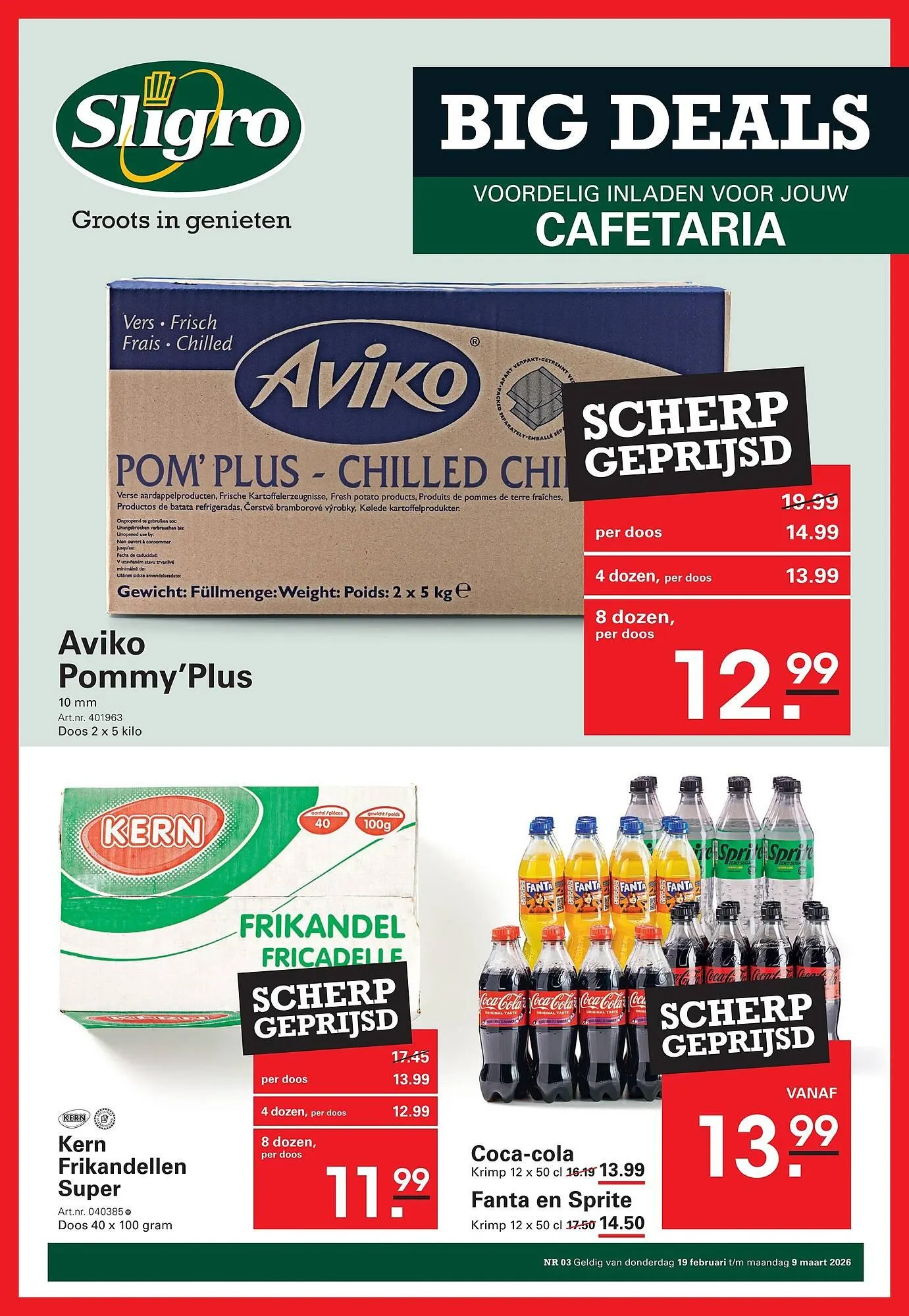 Sligro folder van 19 februari tot 9 maart 2026 - Folder pagina 1