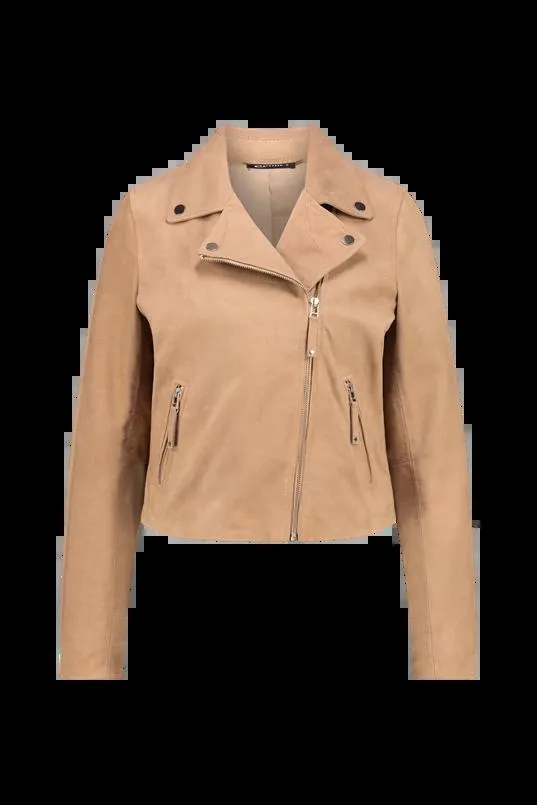 Suede biker jacket