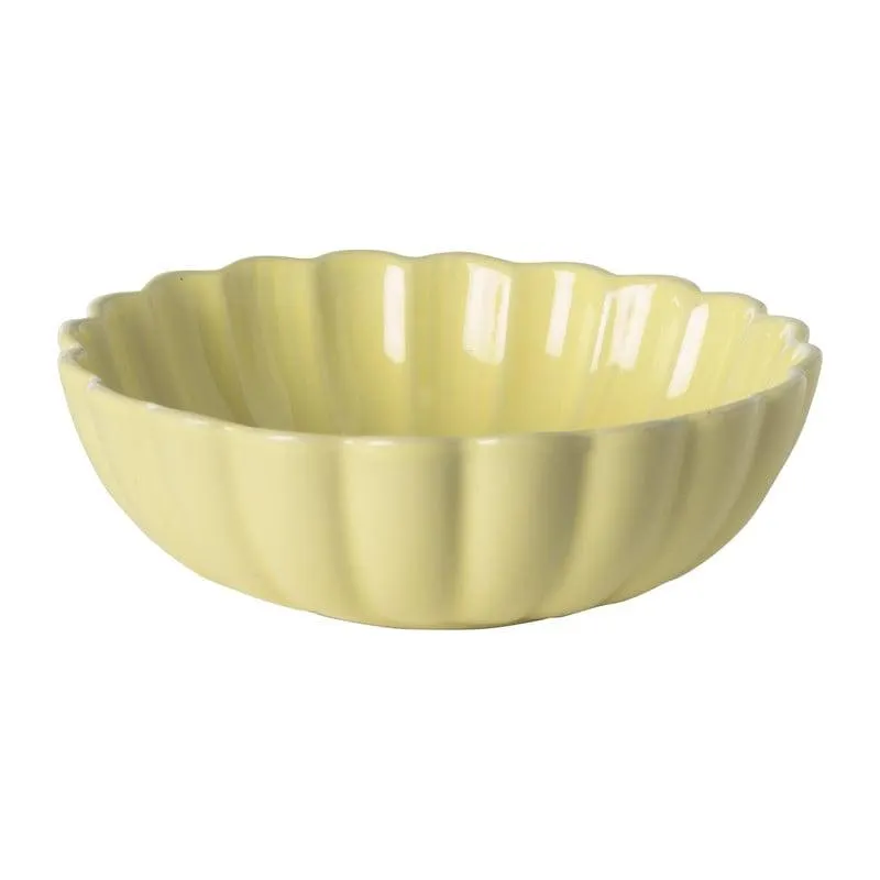 Schaaltje geschulpt - geel - ø13x4.5 cm