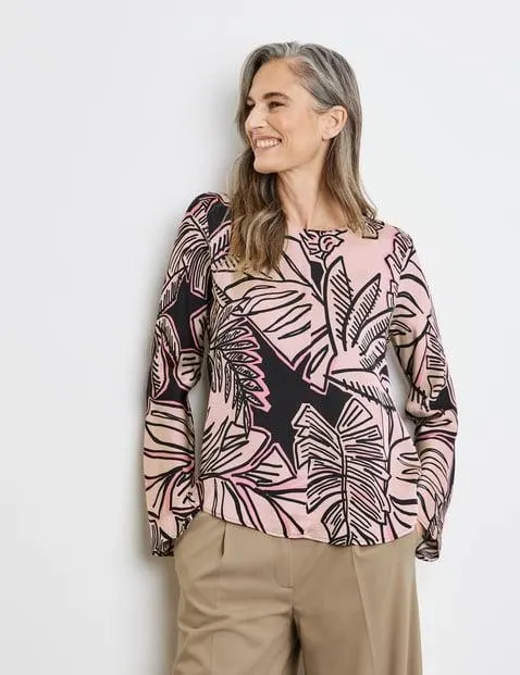 Duurzame blouse met tropische print