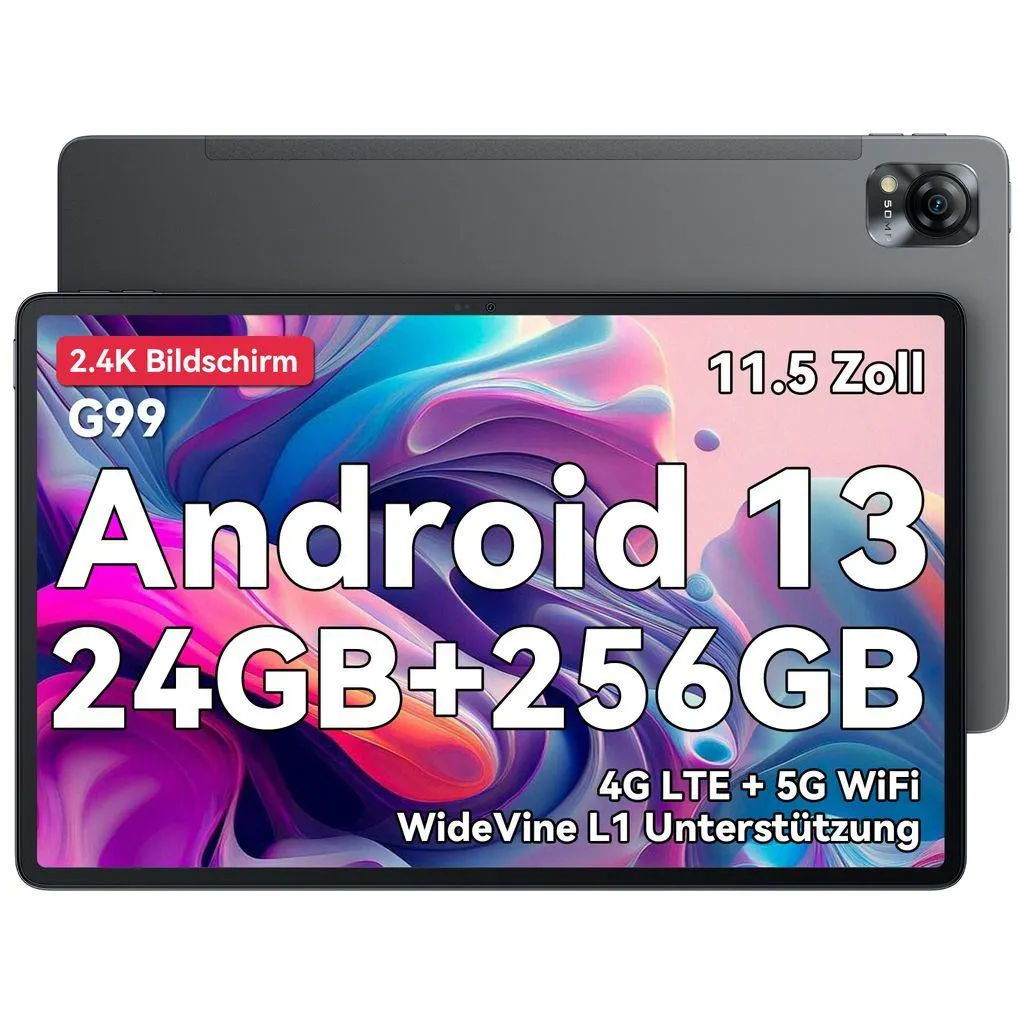 Blackview MEGA 1 11,5-Zoll-2,4K-120-Hz-Display MediaTek Helio G99 24GB + 256 GB Android 13 8800 mAh Netflix HD-Unterstützung Android-Tablet-PC