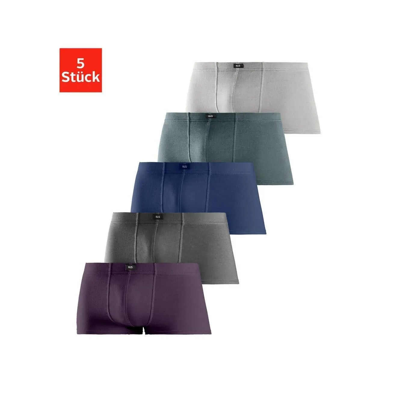 H.I.S Hipster strak zittende boxershorts van katoenstretch (set, 5 stuks)