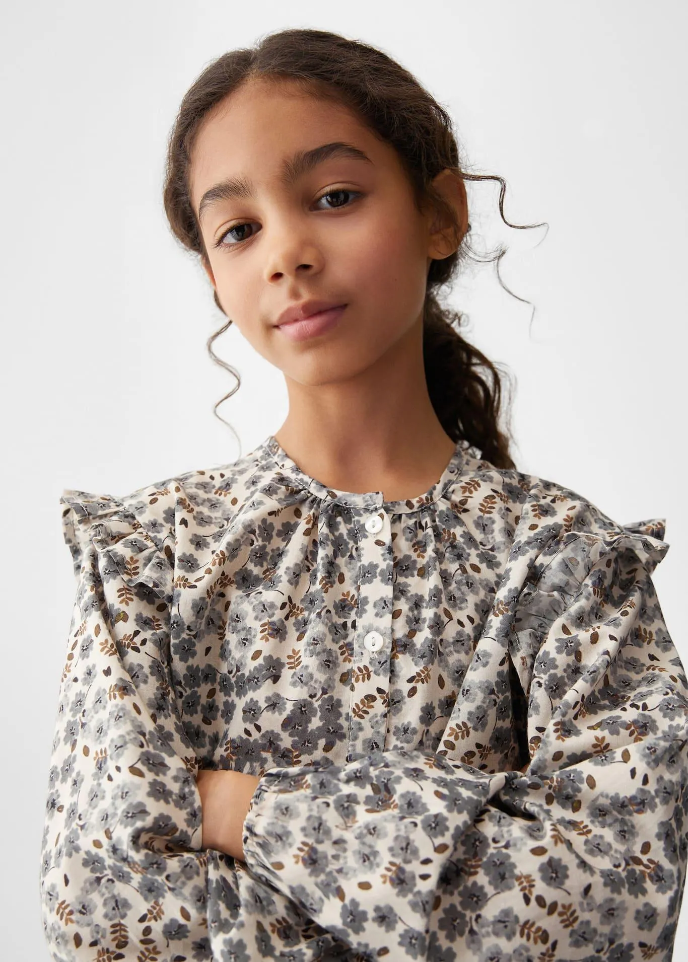 Bedrukte katoenen blouse