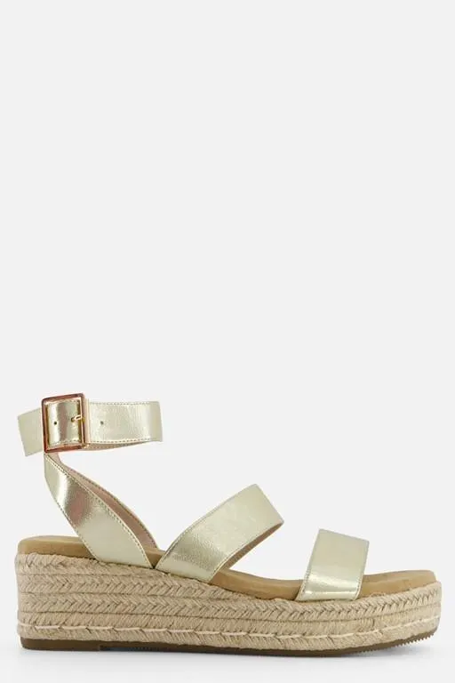Espadrilles goud Synthetisch