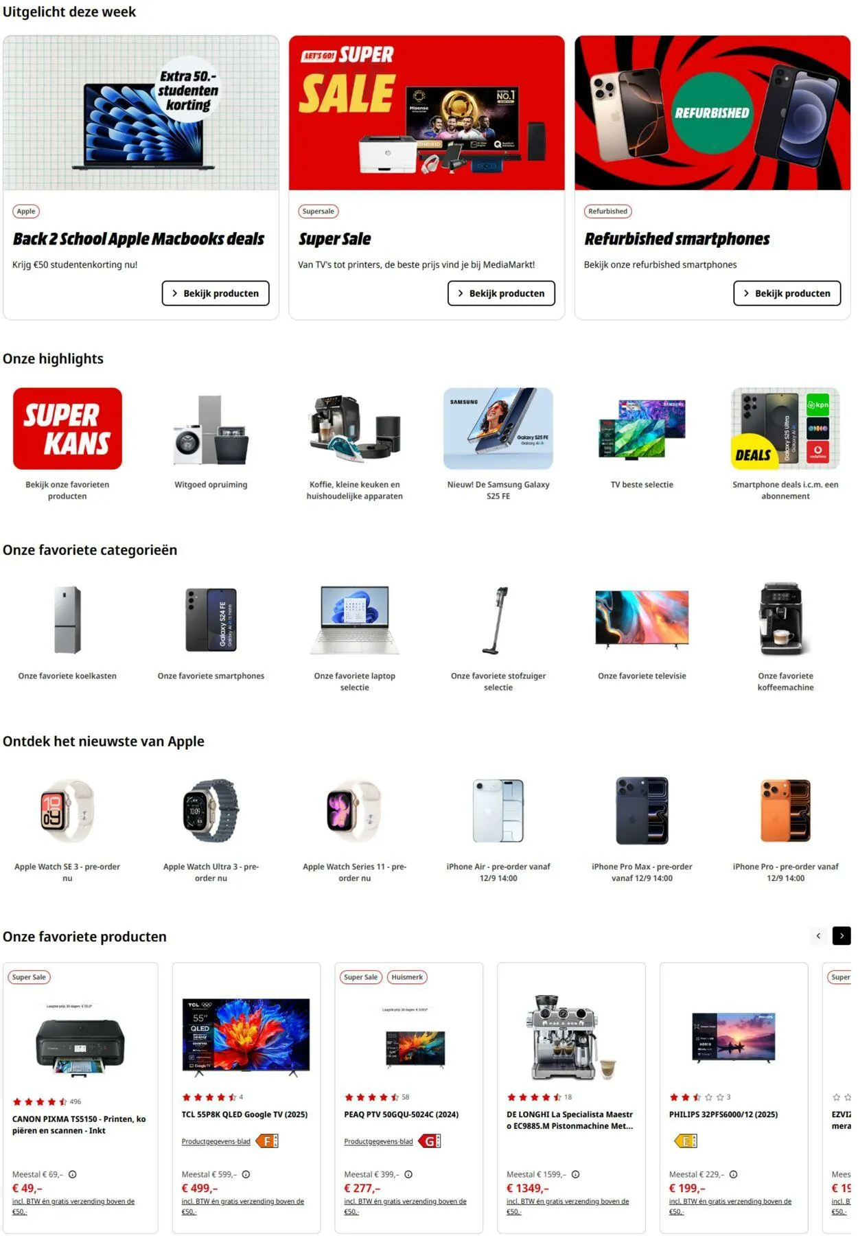 Media Markt Actuele folder van 11 september tot 11 oktober 2025 - Folder pagina 1