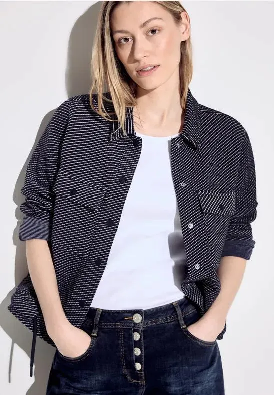 Shirtjas met structuur