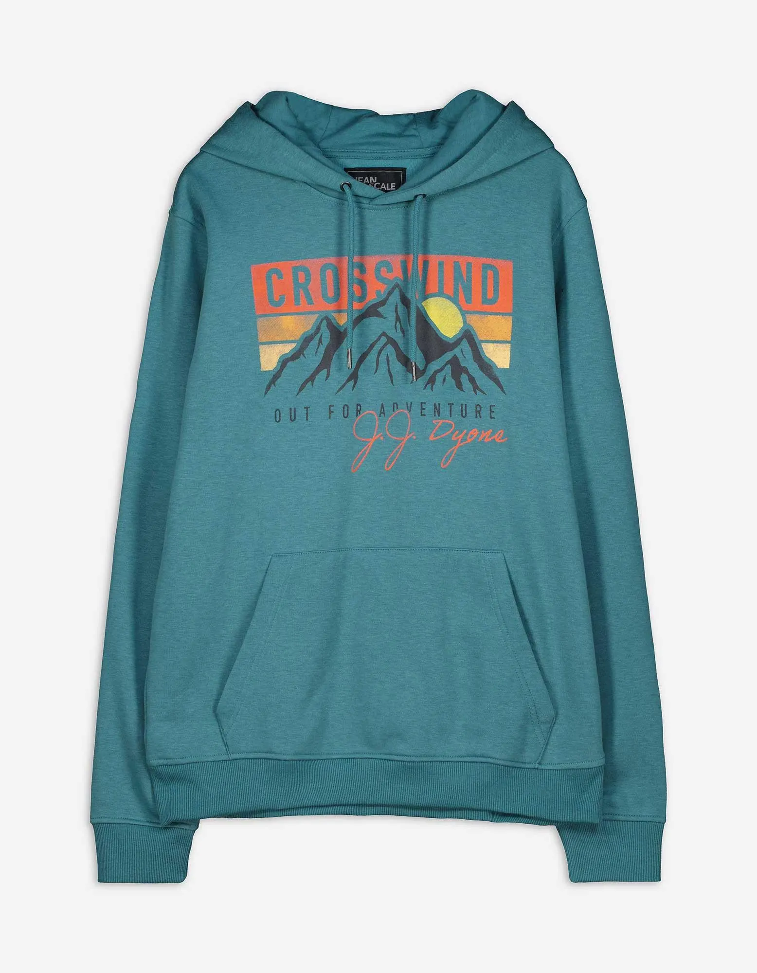 Mikina s kapucí - Přední potisk - tyrkysova