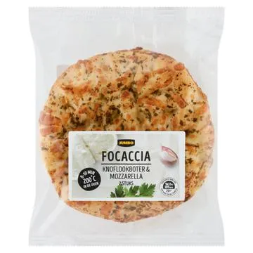 Jumbo Focaccia Knoflookboter & Mozzarella 2 Stuks 240g