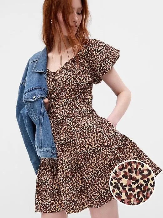 Corset Tiered Mini Dress