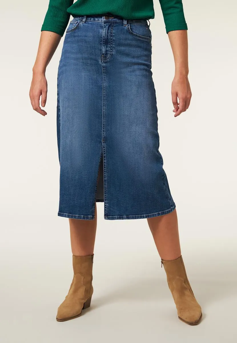 Rok denim blauw