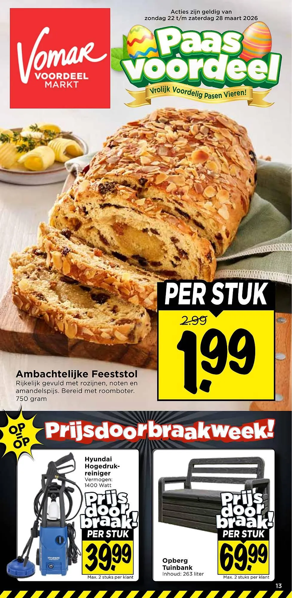 Vomar Voordeelmarkt folder van 22 maart tot 28 maart 2026 - Folder pagina 1