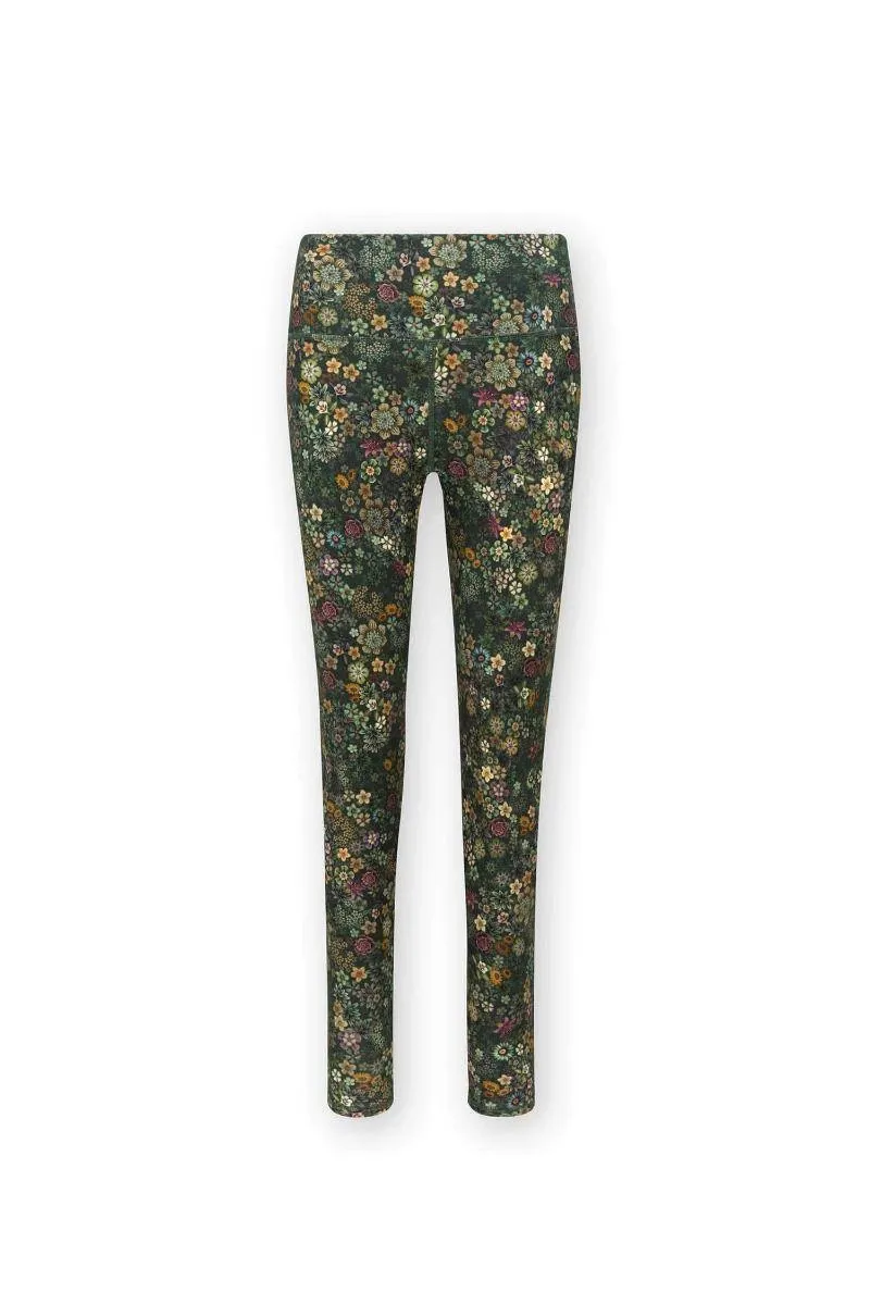 Lange Sport legging Tutti i Fiori Donkergroen
