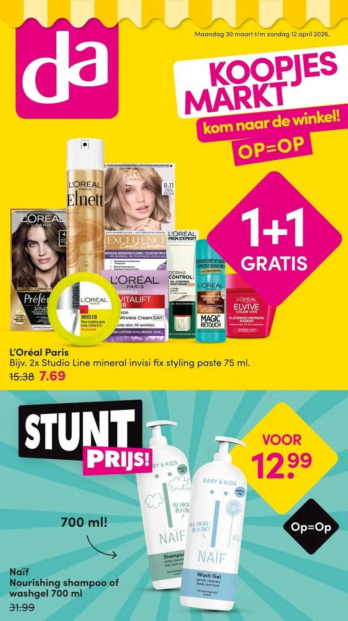 DA folder van 30 maart tot 4 april 2026 - Folder pagina 1