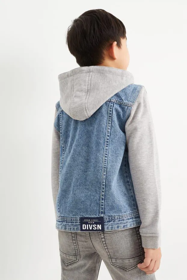 Denim jacket with hood - 2-in-1 Look
