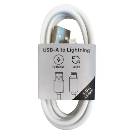 Musthavz laadkabel USB-A>Lightning 1 meter Wit