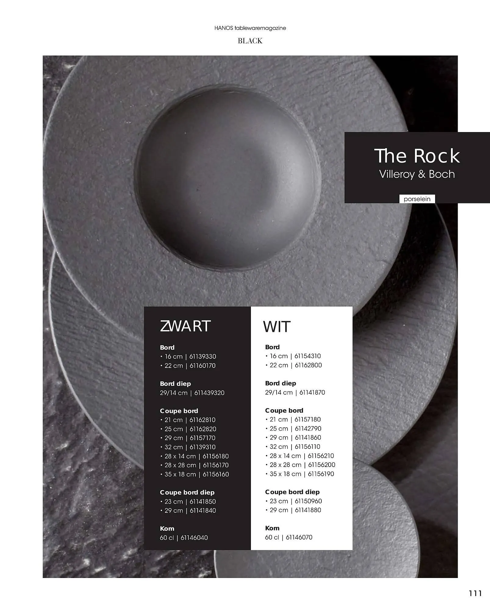 HANOS Tableware Magazine 2023-2024 van 1 januari tot 30 april 2024 - Folder pagina 111