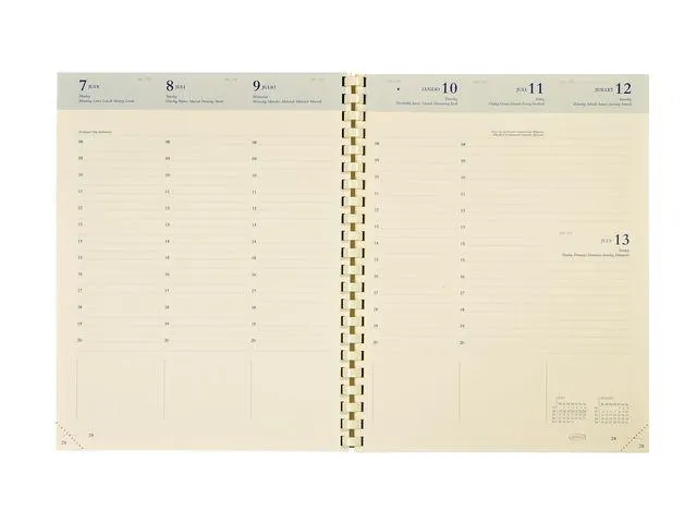 Brepols Concorde Interieur met Spiraal, 7 dagen per 2 pagina's