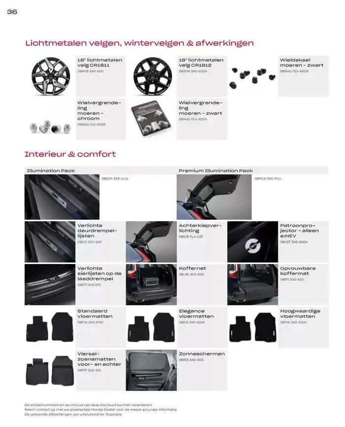 CR-V Accessories van 19 november tot 30 juni 2025 - Folder pagina 36