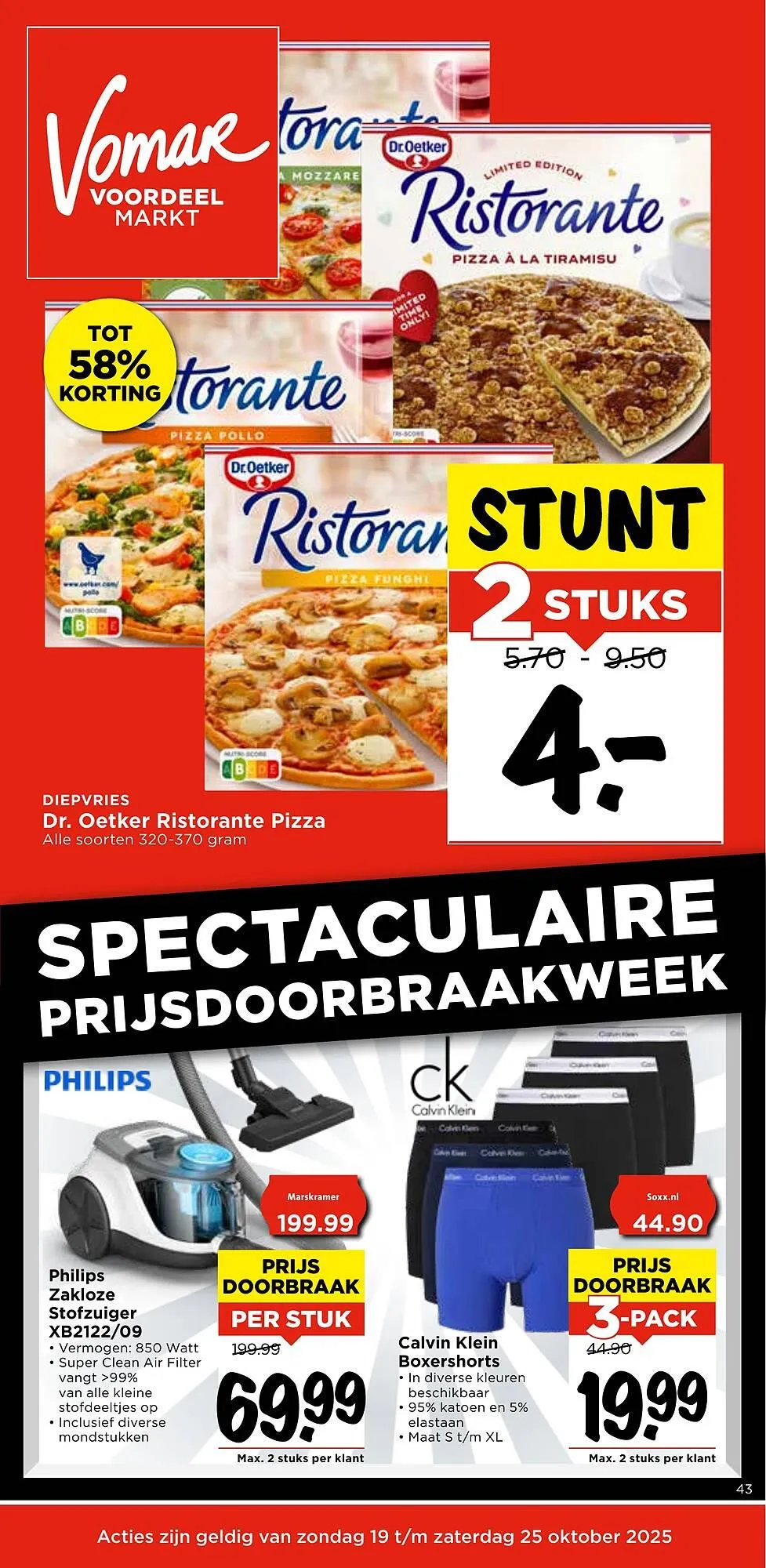 Vomar Voordeelmarkt folder van 19 oktober tot 25 oktober 2025 - Folder pagina 1
