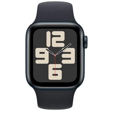Apple Watch SE 2023 40mm Zwart (Zwarte Siliconenband S/M)