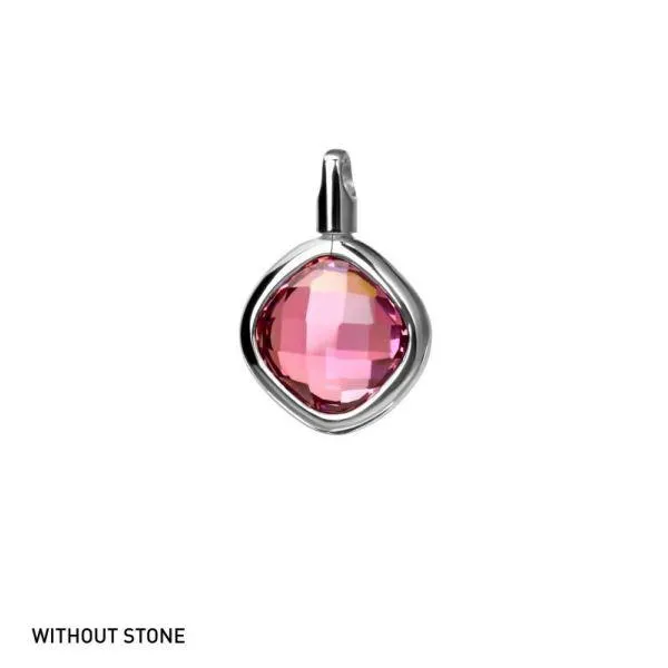 Quadrati (13mm) "edgy" medaillon (925/rhod-plated)