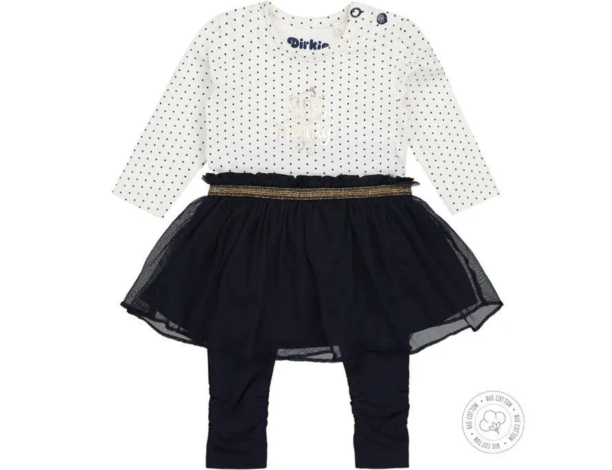 Set 2-delig Dirkje NOOS Bio Cotton Navy/Off White