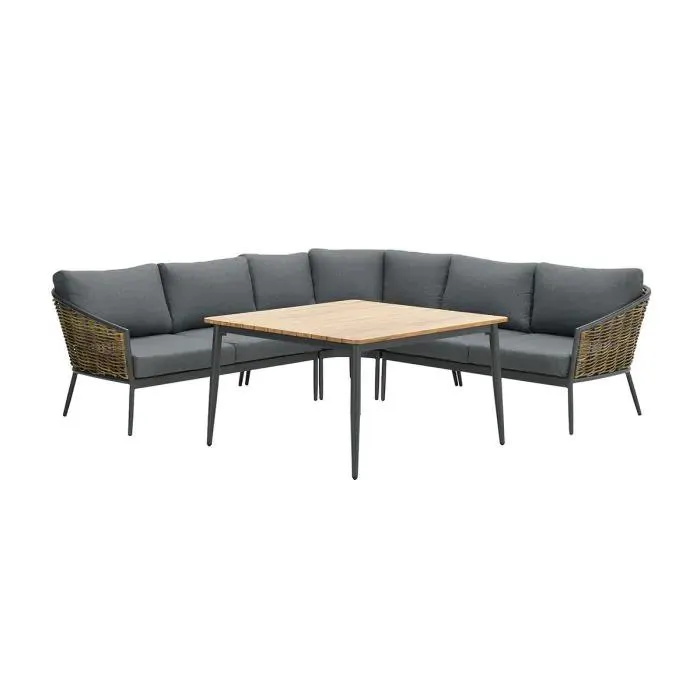 San Vito lounge dining set 4-delig - donker grijs