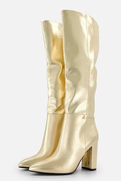 Mexx Krystal Metallic Hoge laarzen goud