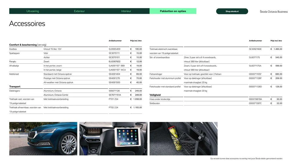 Škoda Octavia Combi prijslijst per 1 maart 2024 van 7 maart tot 7 maart 2025 - Folder pagina 14